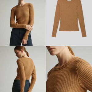 NWT Everlane The Cozy Rib Long-Sleeve Tee / cappuccino / small